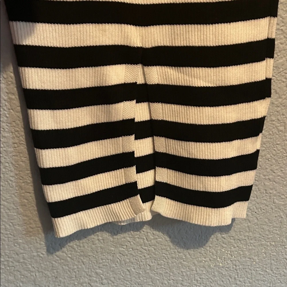 Striped Black and White Knit Dress - Picture 7 of 7